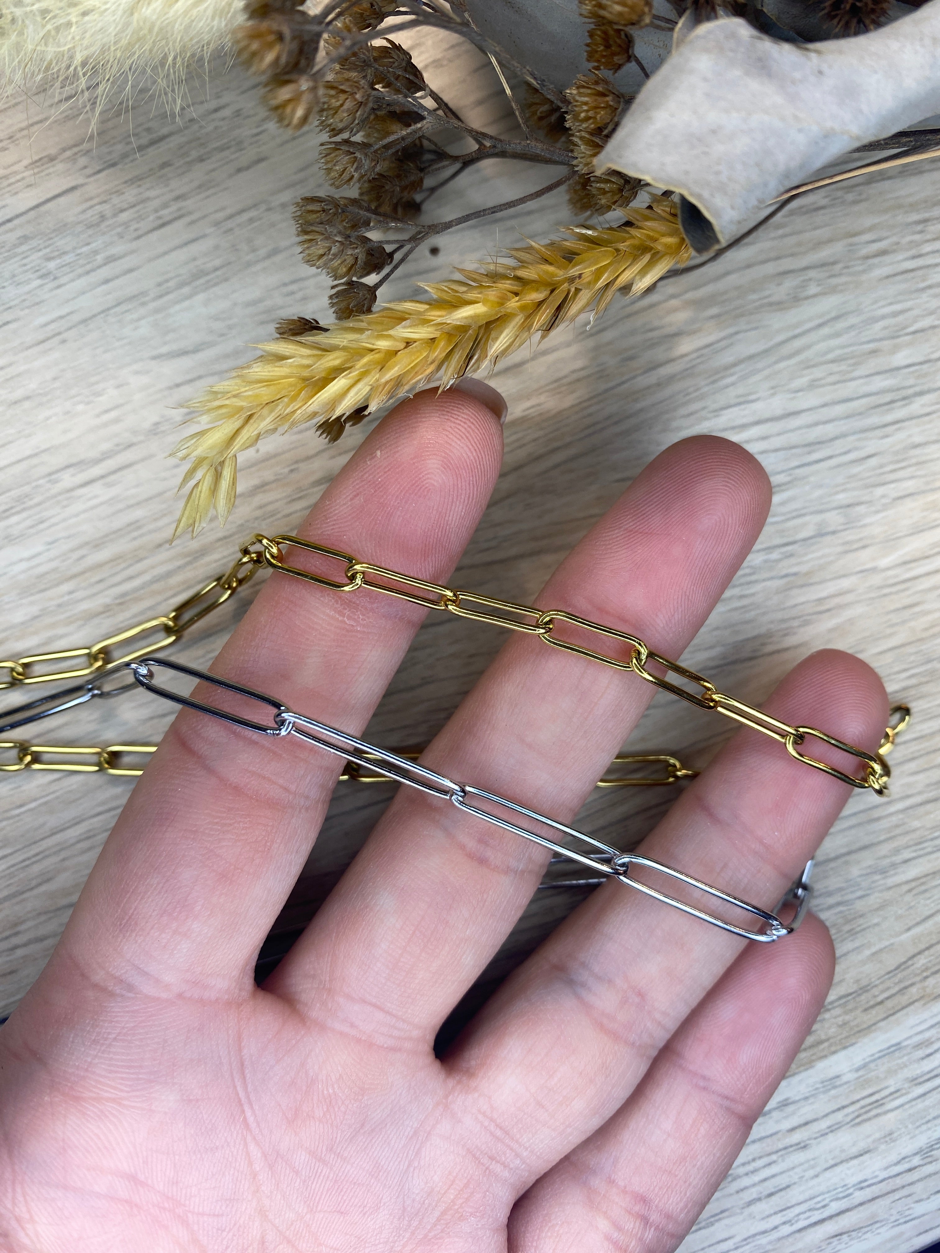 Collier maille rectangle