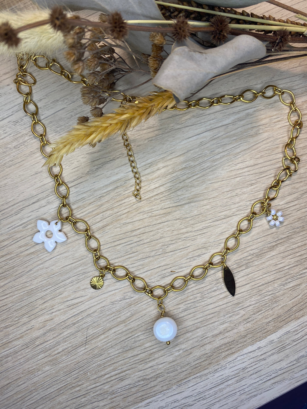 Collier grosse maille fantaisie