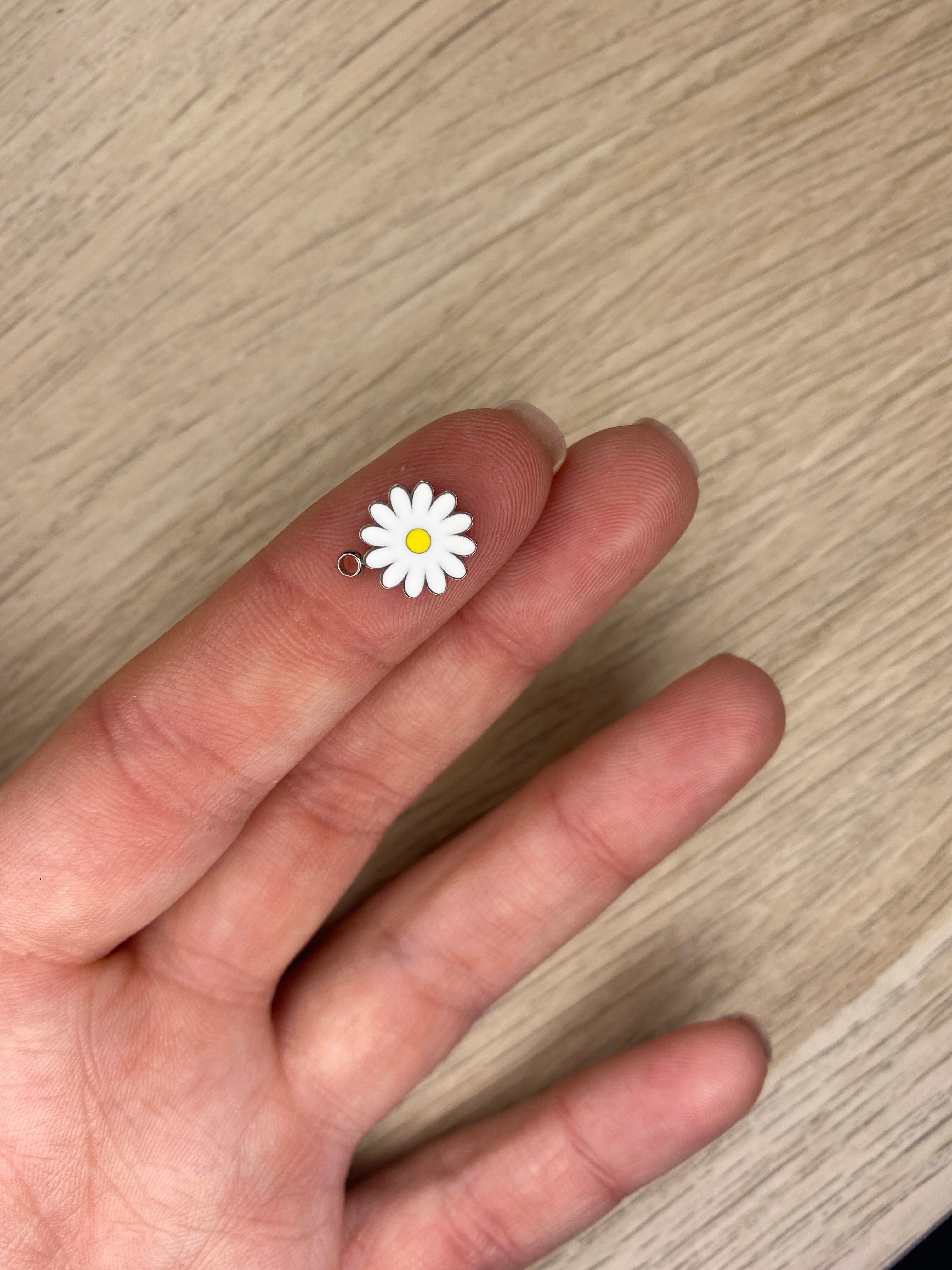 Breloque fleur marguerite argent