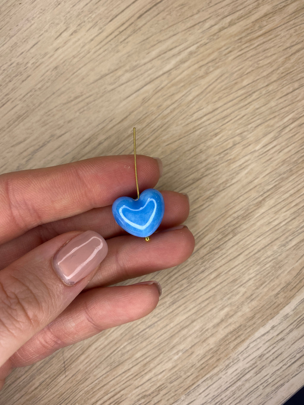Perle céramique coeur
