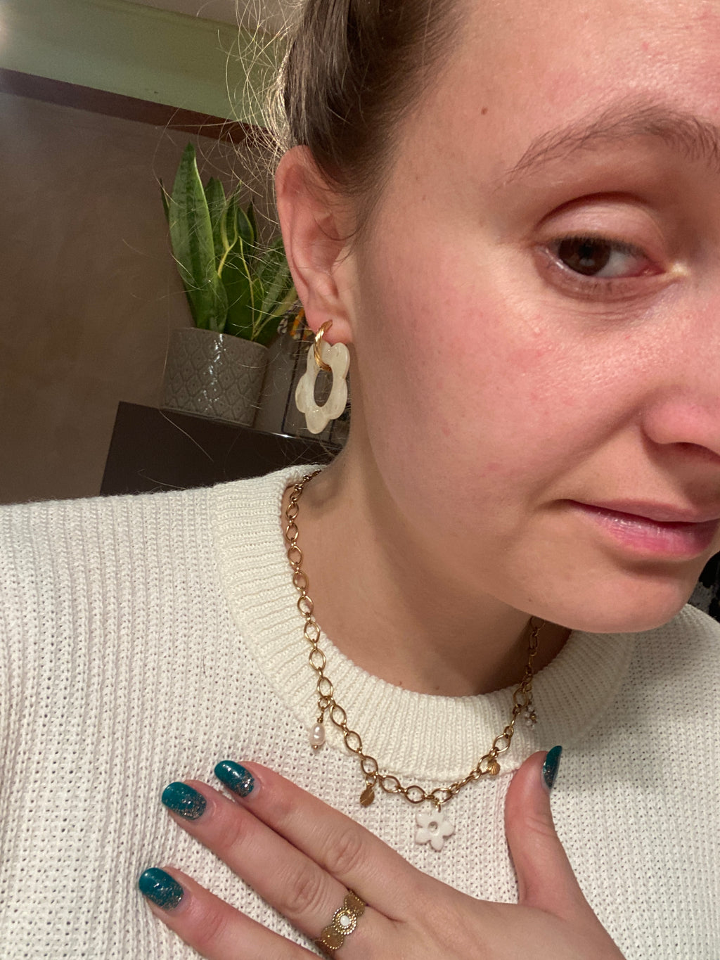 Collier grosse maille fantaisie