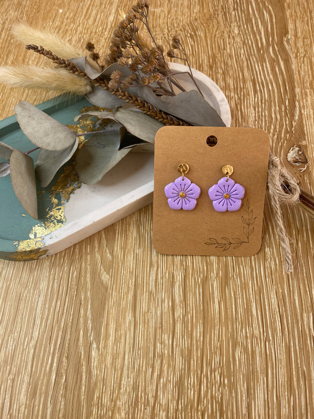Boucles d'oreilles Hellébore