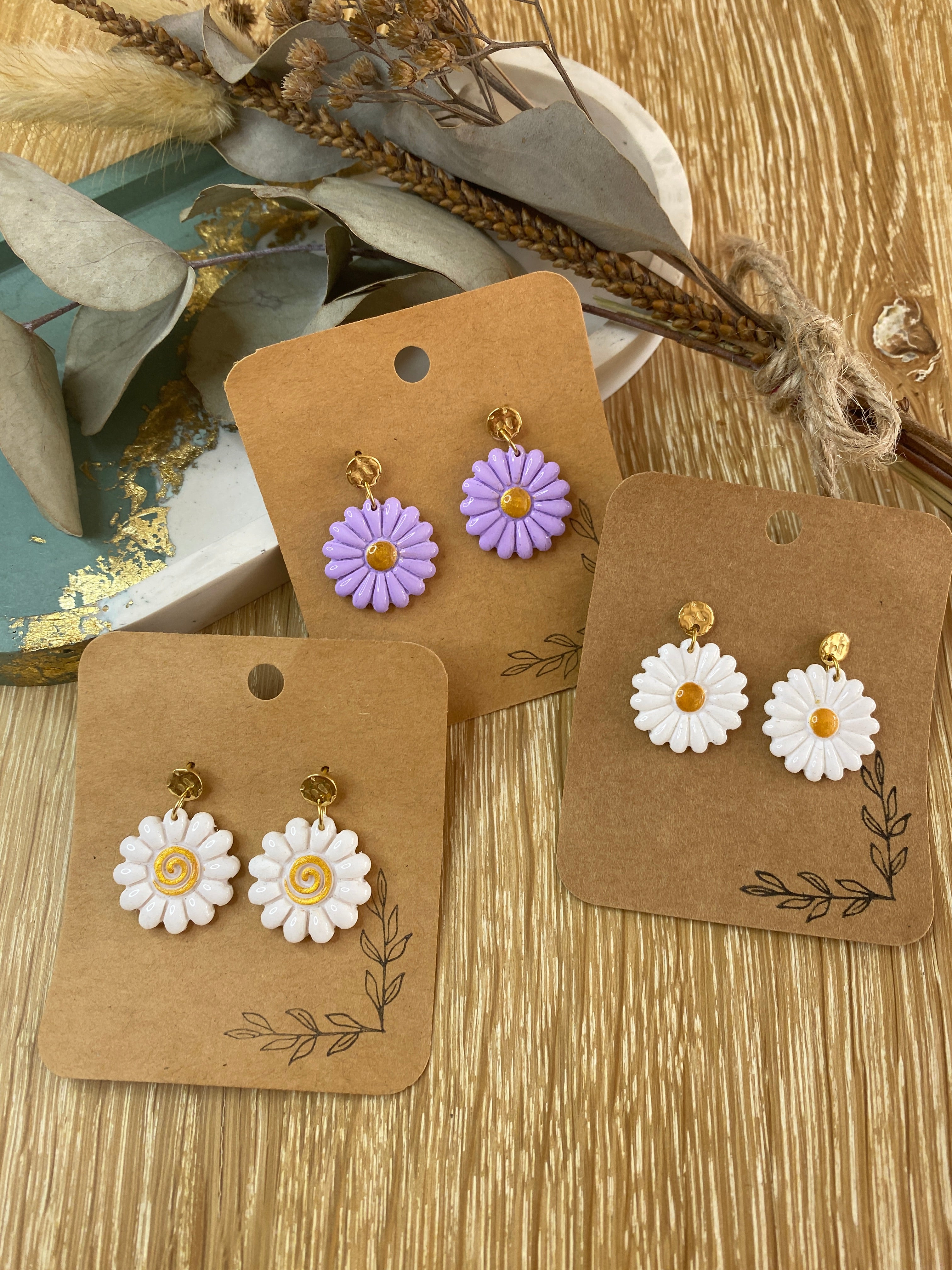 Boucles d'oreilles Marguerite