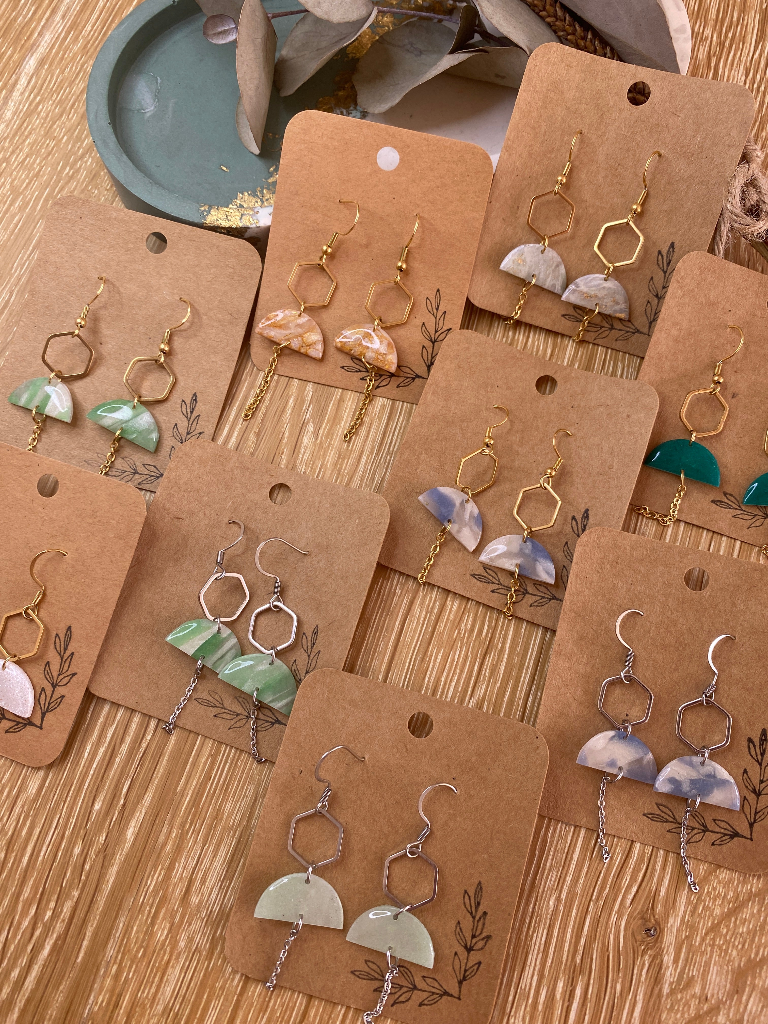 Boucles d'oreilles Mouna Doré