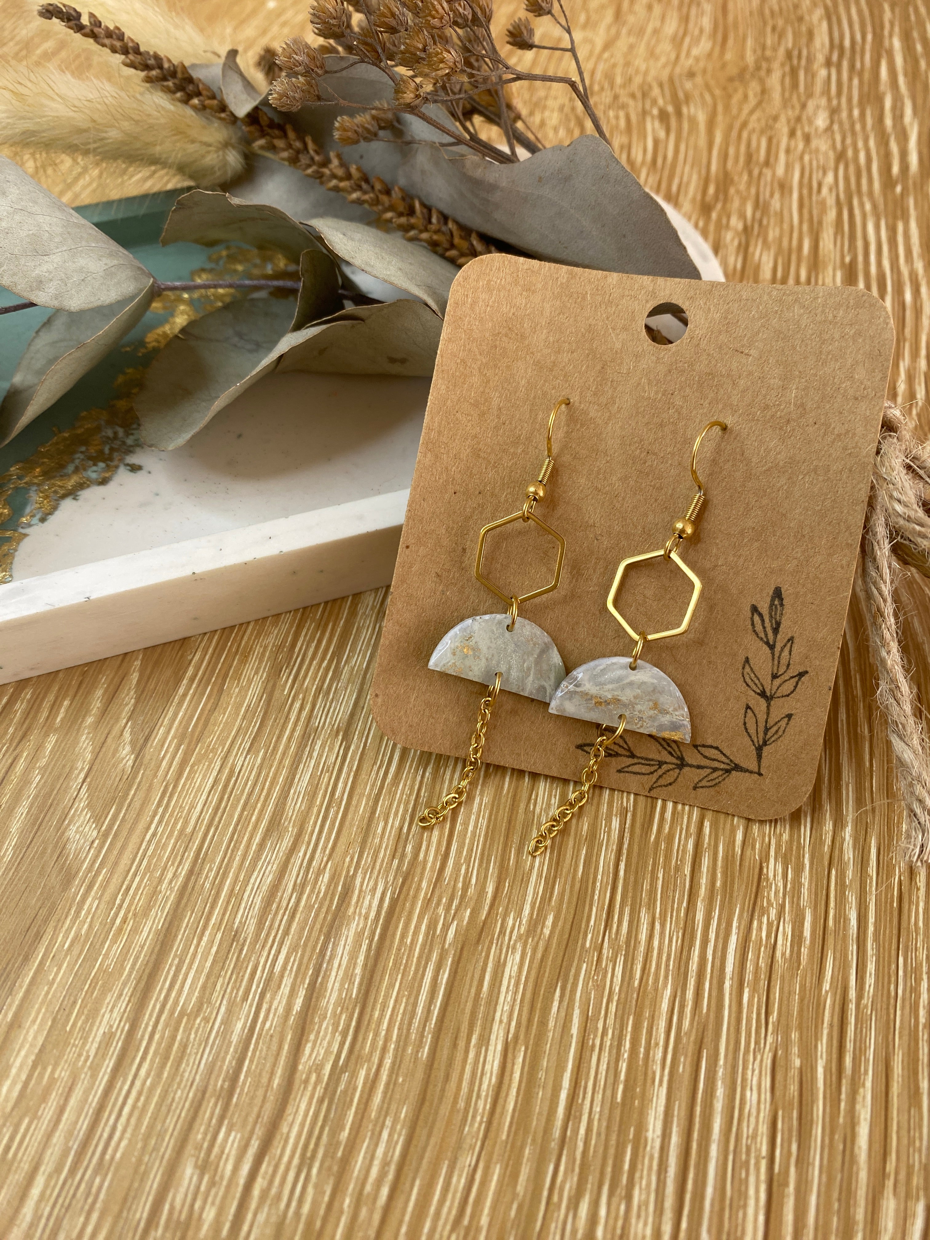Boucles d'oreilles Mouna Doré