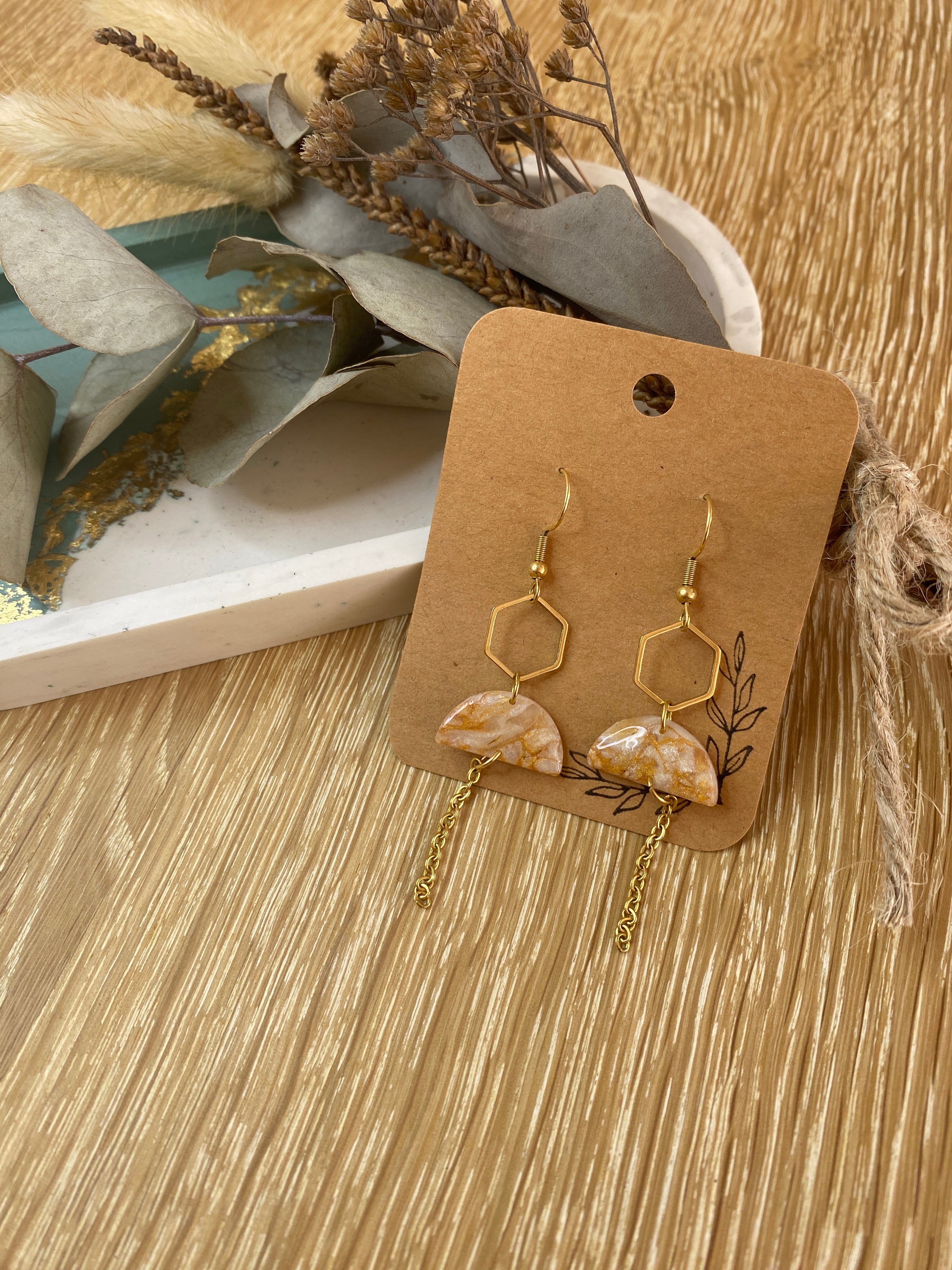 Boucles d'oreilles Mouna Doré