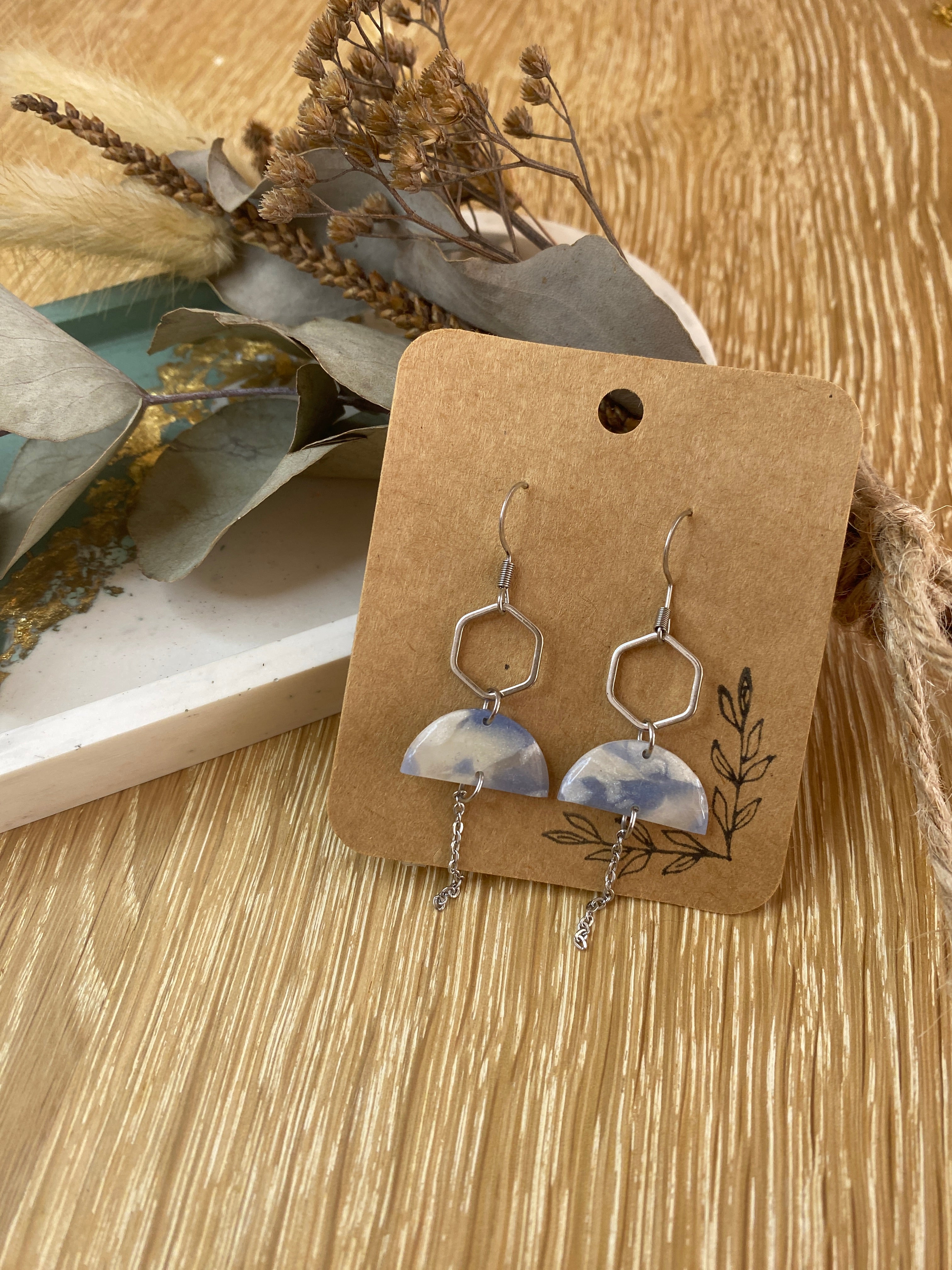 Boucles d'oreilles Mouna Argenté