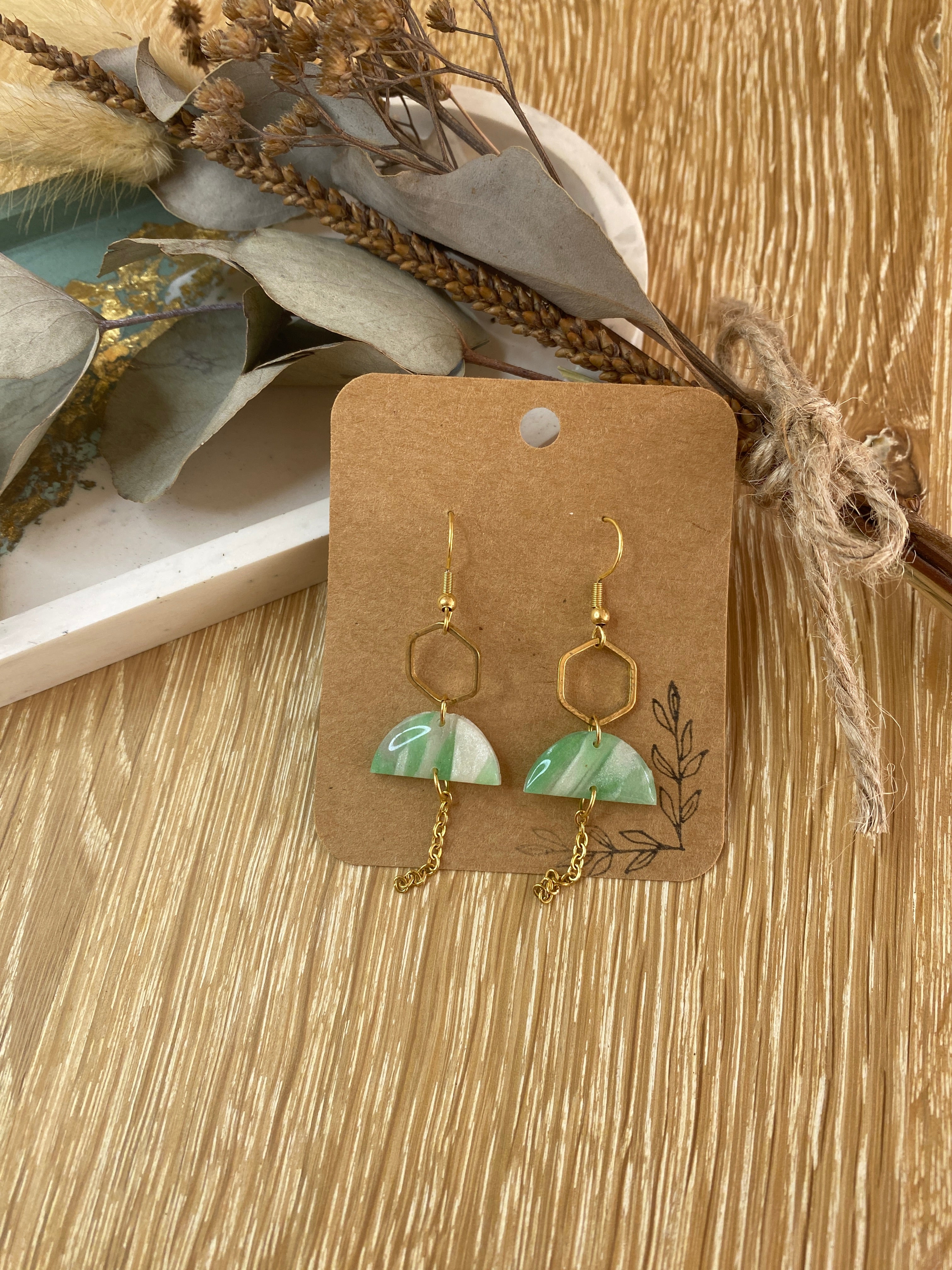 Boucles d'oreilles Mouna Doré